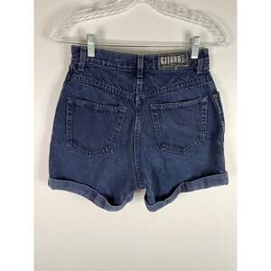 Vintage Gitano Cuffed Jean Shorts Womens 8 26" High Waisted Mom 80s 90s